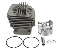 WIHFHGZ Kit Pistone Cilindro 56mm per Motoseghe, Ricambio Completo con 7 Parti, Acciaio e Ferro - Alta Resistenza, Bassa Usura, Compatibile con 066 MS660