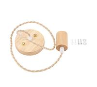 WIHFHGZ Lampada a Sospensione Vintage E27, Lampada da Soffitto in Legno Nero, 90-250V - Design Classico Country, Facile da Installare, per Camera da Letto e Bar