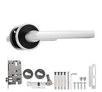 WIHFHGZ Maniglia Amea in Ferro, Maniglione Portone con Cilindro e Chiavi, Nero, per Porta Esterna ed Interna - Resistente, Antiruggine, Ergonomica, Adatta a Porte Scorrevoli e in Allumin