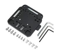 WIHFHGZ Plate In Alluminio Nero, Piastra Quick Release 9x9cm - Struttura Limitata, e Durevole per Batterie V Type