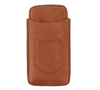 WIHFHGZ Portasigari 3 Finger, Custodia Portatile Impermeabile in Pelle Artificiale, Nero, Per 3 Sigari - Protezione Leggera e Compatta, Ideale per Viaggi e Uso Esterno