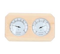 WIHFHGZ Termoigrometro Analogico in Legno e Plastica PP, 25,7x13,8x3cm - Display Temperatura e umidità Precisi, Quadrante con Vetro, Termometro per Sauna Palestra e Casa