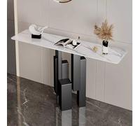 wihgony Consolle Moderna Pietra Sinterizzata, Scandinava Mobile Ingresso Con Cornice Metallica, Consolle Per Ingresso Hall, Corridoio(White,39.4"/100cm)