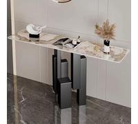 wihgony Consolle Moderna Pietra Sinterizzata, Scandinava Mobile Ingresso Con Cornice Metallica, Consolle Per Ingresso Hall, Corridoio(Gold,39.4"/100cm)