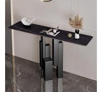 wihgony Consolle Moderna Pietra Sinterizzata, Scandinava Mobile Ingresso Con Cornice Metallica, Consolle Per Ingresso Hall, Corridoio(Black,39.4"/100cm)
