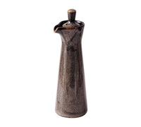 WIHXES Dispenser di Salsa di Soia in Ceramica Giapponese Tradizionale - Bottiglia di Ceramica da 120ml per Salsa di Soia e Aceto (120ml,Brown)