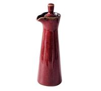 WIHXES Dispenser di Salsa di Soia in Ceramica Giapponese Tradizionale - Bottiglia di Ceramica da 120ml per Salsa di Soia e Aceto (120ml,Red)
