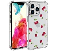 Wihytec Cute Fresh Cherry Custodia per iPhone 11 Cherry Custodia trasparente per telefono w/quattro angoli rinforzati antiurto Girly donne copertura del telefono trasparente