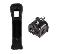 Wii Motion Plus Adattatore Accessorio per Telecomando Wii con Cover in Silicone per Wii Remote Controller(Nero)