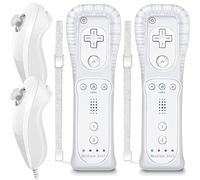 Wii Remote Controller con Motion Plus e Nunchuck, telecomando wireless Wii Remote Plus Controller con Nunchuck con cinturino in silicone per Wii