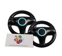 Wii U Wii volante originale bianco per Racing Games, Mario Kart Racing Wheels nero 2 Pack Bomb Black