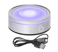 wiianoxd Base a LED con soffio sensibile, schermo rotondo colorato per vetro di 3D arte cornice concavo