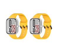 WIIKAI 2 Pack Cinturino Compatibile con Redmi Watch 5/con Redmi Watch 4/con Xiaomi band 9 pro/con Xiaomi band 8 pro Nylon Cinturino Di Ricambio Sgancio Rapido Cinturino.(Giallo)