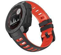 WIIKAI Cinturino Compatibile per Garmin instinct,instinct Esport Regolabile di Ricambio Bracciale.(Nero rosso fuoco)