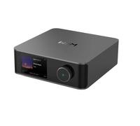WiiM Amp Ultra con Voice Remote 2 | Amplificatore Streaming 100W con DAC ESS ES9039Q2M e Doppi Amplificatori TI TPA3255 | EQ RoomFit e Touchscreen Integrati | Ingressi HDMI ARC, Ottici e RCA | Grigio