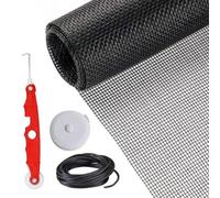 Wiindow - Zanzariera a rete per zanzariere, ricambio per schermi scorrevoli, rete in fibra di fine, rotolo resistente da 400 x 119 cm, kit di riparazione per porte scorrevoli, a prova di animali