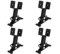 WIIYENA 1/2/3/4 staffe per pergola, telaio di supporto per pergola, 12 x 5 x 6 cm, staffa di montaggio per tetto, regolabile, kit di supporto per pergola per patio, 4 pezzi