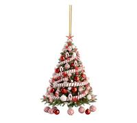 WIIYENA 1pc Albero Di Natale Ciondolo Decorazione Della Casa Per Capodanno 2024 Riflessione Della Luce 2D Albero Di Natale Pendente Regali Decorazione Ornamenti Decorazione Appeso Decorazione, B