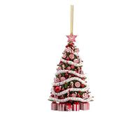 WIIYENA 1pc Albero Di Natale Ciondolo Decorazione Della Casa Per Capodanno 2024 Riflessione Della Luce 2D Albero Di Natale Pendente Regali Decorazione Ornamenti Decorazione Da Appendere La Casa, D