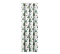 WIIYENA 1Pc Tenda di Natale Foresta Rod-Through Tenda Lunga Tenda Oscurante Divisorio Tenda di Miglioramento Della Casa Forniture Decorazione Forniture Luci Albero di Natale Decorazioni di