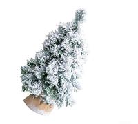 WIIYENA Albero di Natale coperto di neve, 50 cm, in PVC, compatto, decorazione natalizia per casa o ufficio, decorazione per tavolo, mensola o scrivania