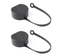 WIIYENA Confezione da 2 coperture antipolvere per caricabatterie per veicoli elettrici, tipo 2, per stazioni di ricarica EV, 63 mm x 56 mm, in PVC nero, facile da installare