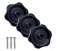 WIIYENA Kit di 3 manopole per finestre RV con albero da 1 pollice per una facile installazione sulla maggior parte delle finestre standard RV (nero)