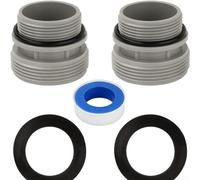WIIYENA Kit di conversione 4560, adattatore di uscita di ingresso da 40 mm a 1 1/2 pollici per piscine per Intex, connettore per tubo pompa filtro piscina fuori per terra (2 set)