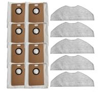 WIIYENA Kit parti di ricambio per Tapo RV30 MAX Plus per RV20 MAX Plus Robot Aspirapolvere Ricambi con 5 Panni Mop Microfibra 8 Sacchetti di Raccolta Polvere