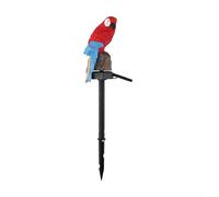 WIIYENA Lampada solare da giardino in resina a LED per esterni, alimentata a energia solare, impermeabile, lampada decorativa per pappagalli, illuminazione automatica dal tramonto all'alba (rosso)