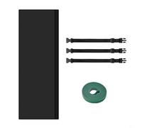 WIIYENA Manicotto isolante portatile per condizionatore d'aria, a 3 strati, protezione dal calore, per condotto CA da 13,5 a 22,9 cm, colore nero