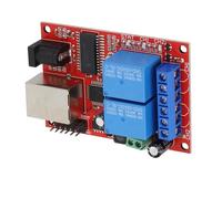 WIIYENA Modulo relè a 2 vie con Ethernet LAN per server WEB, microcontroller STC di livello industriale, DC 5 V-24 V, espandibile fino a 8 uscite