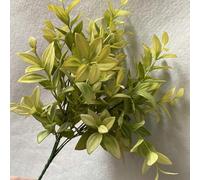 WIIYENA Piante artificiali, foglie di erbe artificiali realistiche, decorazione per la casa e il giardino (giallo e verde)