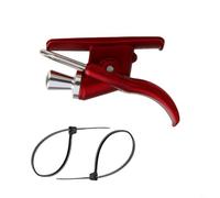 WIIYENA Protezione per dita per la distanza di lancio, con pulsante per pollice, morsetto di aiuto per innesco per pesca in acque profonde (rosso)