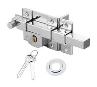 WIIYENA Sicurezza della porta Antifurto Serratura Esterna Vecchio Stile Serratura Esterna Chiusura Meccanica Serratura Esterna Bullone in Ferro Solido Copertura in Lega di Zinco 2008CR -