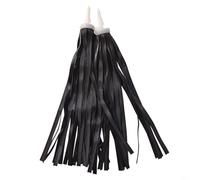 WIIYENA Stelle filanti per manubrio della bicicletta per bambini, con nappe, per scooter e bici da equilibrio, design colorato, lunghezza 25 cm, materiale plastico (nero)