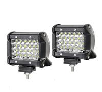 WIJHJET Fari Anteriori 4/2/1 Pezzo 4'' LED Auto Lavoro 12V 24V Barra Fari Per Camion Fuoristrada Riflettore Trattore Barca Fendinebbia(CD0031-2Piece)