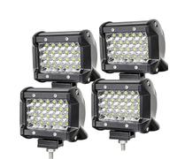 WIJHJET Fari Anteriori 4/2/1 Pezzo 4'' LED Auto Lavoro 12V 24V Barra Fari Per Camion Fuoristrada Riflettore Trattore Barca Fendinebbia(CD0031-4Piece)