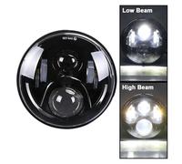 WIJHJET Per CB400 Per VTEC Per CB500 CB1300 Moto Faro Anteriore A LED Da 7 Pollici Con Abbaglianti E Anabbaglianti Rotondo Universale FANALE ANTERIORE(1piece Bezel Black)