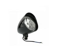 WIJHJET Per Sportster Per Dyna Per Softail Per Bobber Per Chopper Faro Anteriore LED H4 Da 5,75" Per Motocicletta Lampada Frontale Bullet Tri Bar FANALE ANTERIORE(Matte Black Halogen)