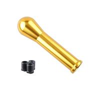 WIJHJET Pomello Del Cambio Per Auto Camion 15 Cm Leva Manuale Universale In Alluminio Con Tre Adattatori Gear Shifter Manopola(Golden)