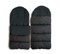 WIKEA Sacco a pelo per passeggino 3 in 1 universale annesso Tappetino Coprigambe Coprigambe Passeggino Sacco da stuoia Impermeabile Antivento Resistente al freddo Staccabile (NERO)