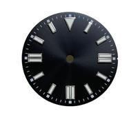 Wikene Quadrante di ricambio per orologio da 28,5 mm, quadrante modificato, strisce di quadrante a raggi di sole, colore verde luminoso, accessori per movimenti NH35/8215/2813/2836, nero, One Size