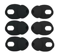 Wiki VALLEY Cuscinetti auricolari per AirPods Pro, 3 paia di ganci in silicone antiscivolo, cuscini in-ear compatibili con Apple AirPods Pro 2019 (nero) (Ear Cover Tips- L R)
