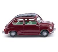 WIKING 0099 08 Fiat 600 - BORDEAUX capote nera HO 1:87