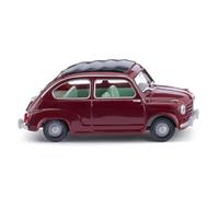 WIKING 0099 08 Fiat 600 - BORDEAUX capote nera HO 1:87