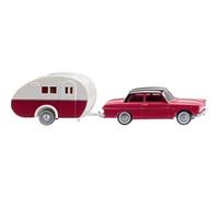 Wiking 020203 H0 Auto modello Ford Taunus 12M con roulotte