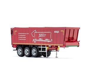 WIKING 077657 Krampe Rimorchio con Nastro Trasportatore SB II 30 e 1070, 1:32, Metallo e Plastica, Da 14 Anni in Su, Molte Funzioni, Sponda Posteriore Mobile, Supporti di Sostegno Estensibili, Rosso