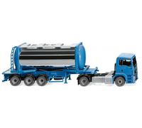 WIKING 1:87 053605 - Autocisterna Autoarticolato Swap (Man Tgs C) Blu Merce