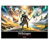 Wikinger - Ein Jahr im Leben der Nordmänner (Wandkalender 2026 DIN A2 quer), CALVENDO Monatskalender: Wikingerjahre: Zwölf Monate, zwölf Abenteuer